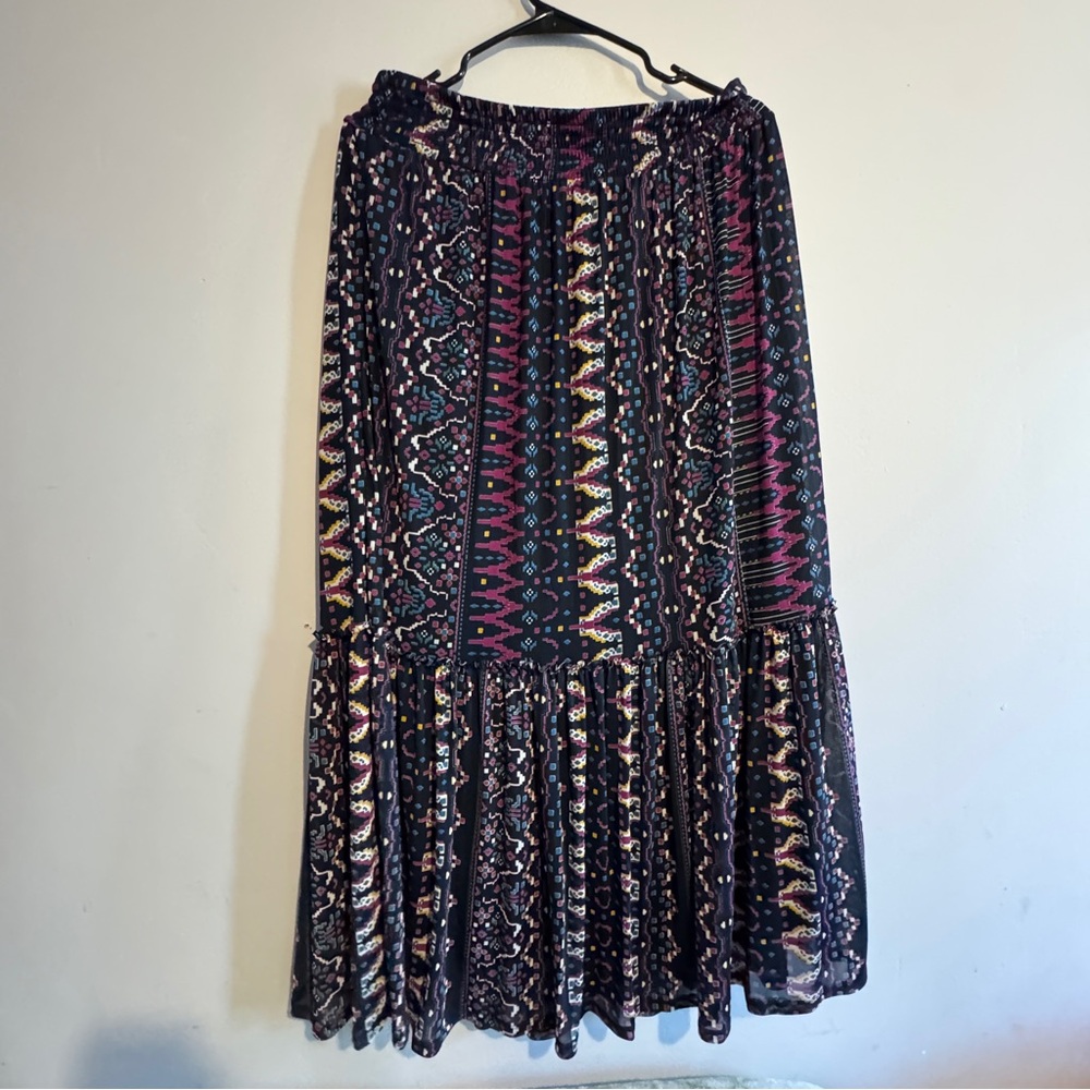 Knox Rose Night Sky Geometric Print A-line Skirt